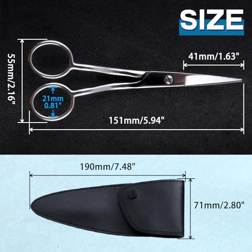 SPEEDWOX Applique Scissors Without Duck Bill Curved Embroidery Scissors 6" Bent Handle Curved Embroidery Scissors for Art Crafting - Image 3