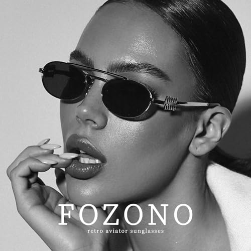 Retro Oval Aviator Sunglasses for Women Trendy Small Vintage Aviators Sun Glasses Metal Frame UV Protection2