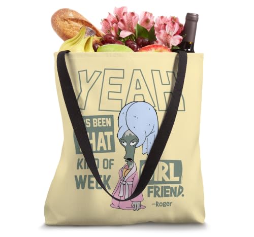 Bolsa tote de dibujos animados American Dad: 'Been That Kind of Week' con personaje Roger y tema de autocuidado miniatura 4