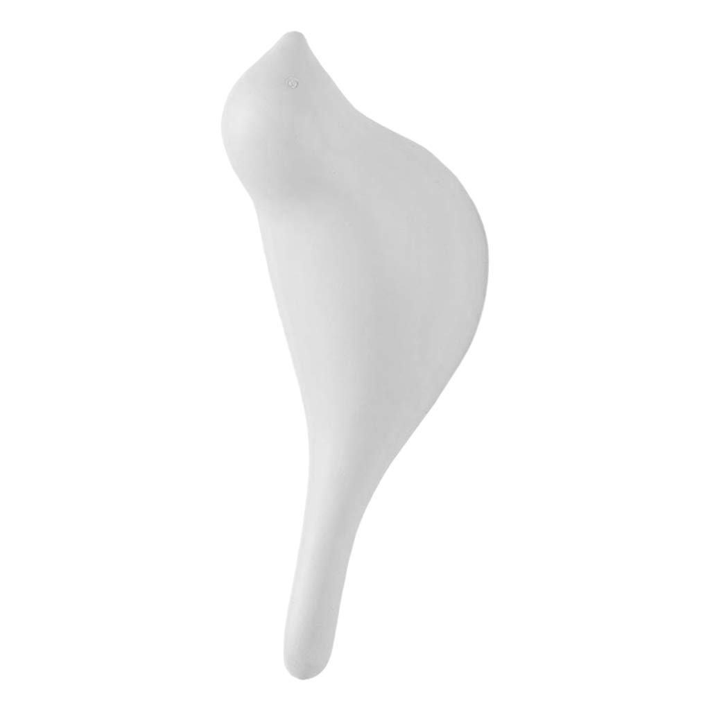 WOVEBIUS Home Decorative Resin 3D Bird Coat Hooks Bag Hanger Wall Mount White