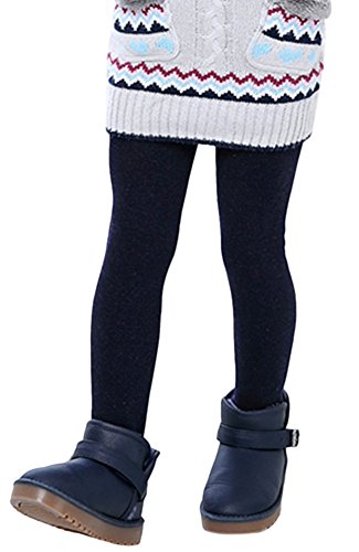X&F Little Girls' Classic Winter Fleece Leggings Kids Thick Tights Stockings