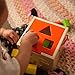 Fat Brain Toys Take-Along Shape Sorter - Wooden Montessori Learning Toy, 12 mos+