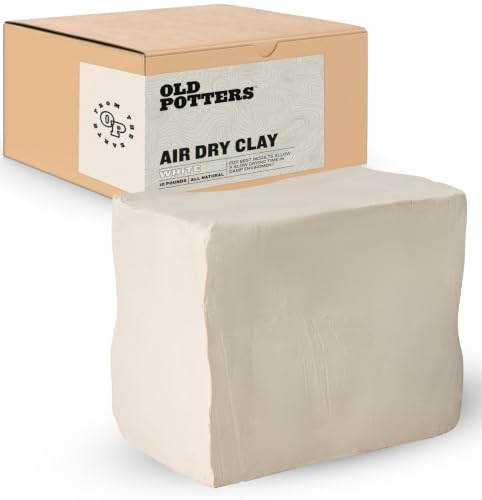 Old Potters Premium Air Dry Clay, White, 10 lbs, All...