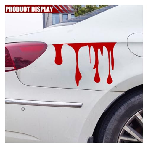 Image of Flowing Blood Bloody Sticker Decal, Blood Dripping Car Sticker, Theme Bleeding Decals for Car Motor Tail Light Window Bumper Decoration(6PCS)