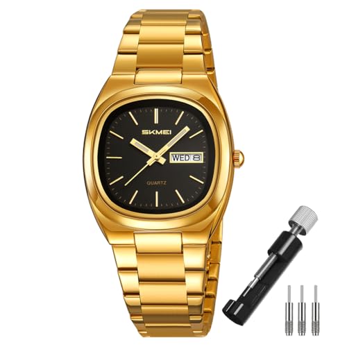 Montre carrée pour femme étanche acier inoxydable quartz analogique