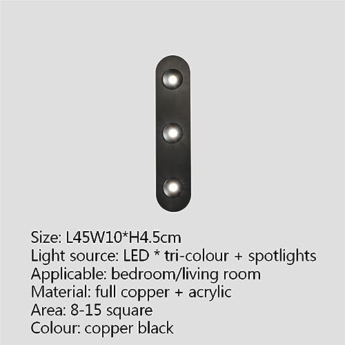 Plafonnier LED long 3 ou 4 têtes éclairage moderne noir haute efficacité - 3
