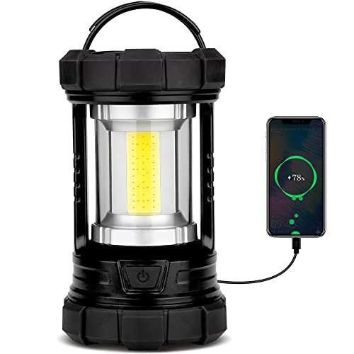 Lanterne de camping rechargeable LED 3000 lm avec chargeur 4400mAh