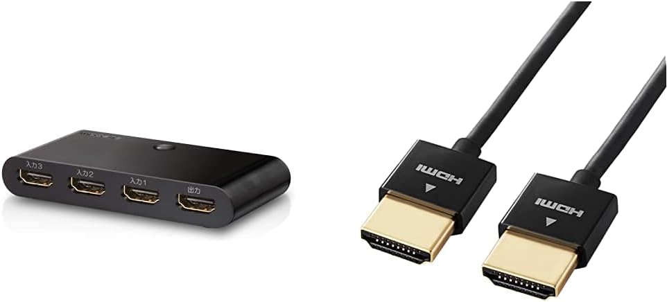 HDMIケーブルセット エレコム HDMI切替器 自動切替機能 PS3 PS4 
