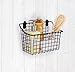 Spectrum Large Wall Mounted Wire Basket Matte Black Kitchen Wall Mount Organizer Storage Basket, Wire Basket for Bathroom Pantry Organization, Wall Mount Hanging Wire Caddy for Modern Kitchen