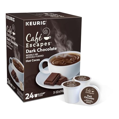 Café Escapes Hot Cocoa, Dark Chocolate, 24 Count