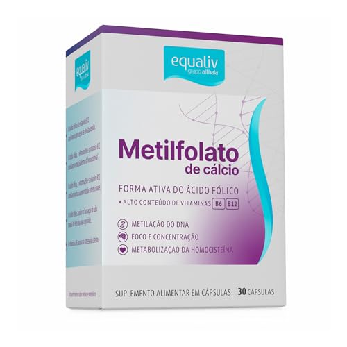 EQUALIV Metilfolato de Cálcio - Suplemento Alimentar - Vegano, Zero Açúcar, Glúten e Lactose