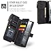 AJDJTEN for Samsung Galaxy Z Fold 7 Wallet Case with S Pen Holder Card Slots Zipper Pocket Hand Strap Kickstand Magnetic, Retro Leather Flip Folio Shockproof Protective Women Men Phone Cover Black