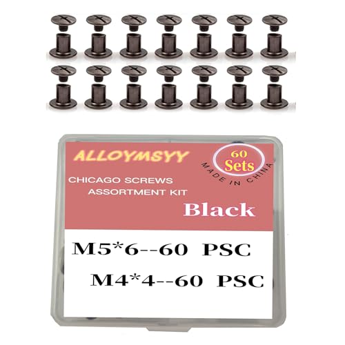 ALLOYMSYY 60�Z�b�g M5*6mm �K���u���b�N���U�[���x�b�g �l�W ���x�b�g �V�J�S �o�C���f�B���O�l�W �����ƏC�� ���U�[�N���t�g�x���g �o�b�O �C �p�[�X�r���f�B���O