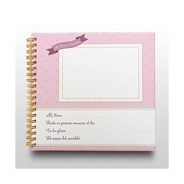 Libro de Firmas Comunión Niña Personalizado - Libro de Firmas Tamaño 25 x 21 cm. Personalización del Álbum en Portada… - Imagen 4