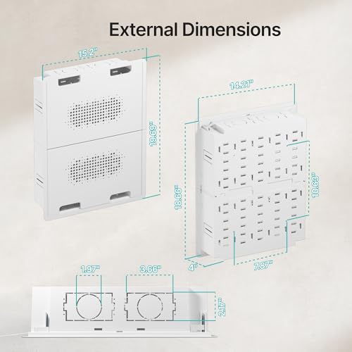 Boîte multimédia murale de 17 po finition premium intégration invisible - 5