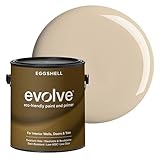 EVOLVE Interior Paint & Primer, Eggshell (Natural Beige), 1 Gallon – One-Coat Coverage, Excellent Hide, Low VOC, Low Odor, Washable Paint for Walls, Doors & Trim