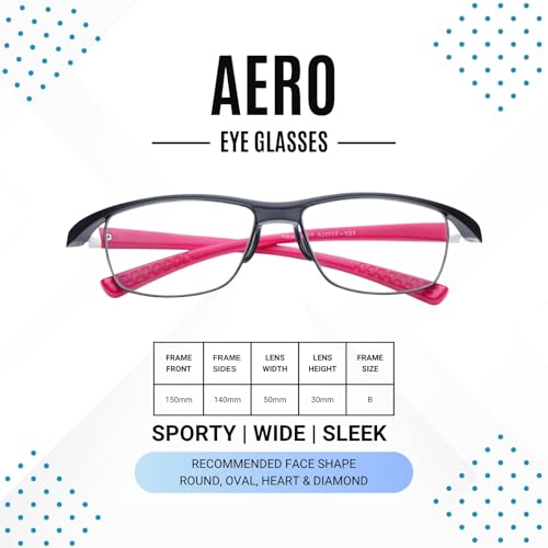 Image of AEC Aero Wide Fit Reading Glasses | Lightweight TR90 Frame with BlueRazr Blue Light Blocking Lenses | Comfortable Unisex Readers for Men & Women