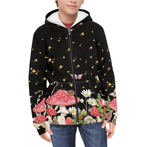 6-12 Year Kids Zip up Hooded Hoodie Girls Long Sleeve Sweatshirts Fall Jacket Boys Hooded Pullover with Pocket3