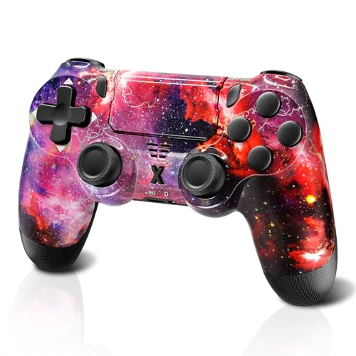 Hycago Manette pour PS-4, Manette sans Fil Controller compatible avec PS-4/Pro/Slim/PC, Batterie Rechargeable 1000mAh/Prise Audio 3,5 mm/Panneau Tactile/axe à...