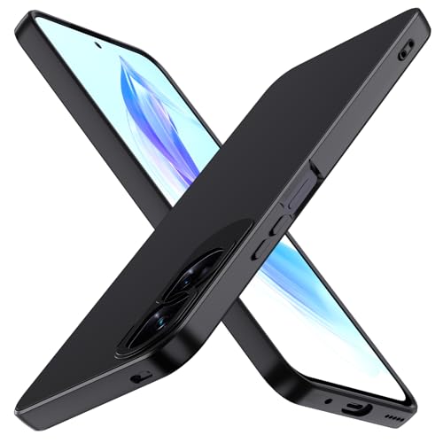 ivoler Negro Mate Funda para Honor 90 Lite 5G (No para Honor 90) con Protección de Cámara, Carcasa Protectora Antigolpes, Ultrafina Suave TPU Silicona Caso Delgada Anti-Choques Case