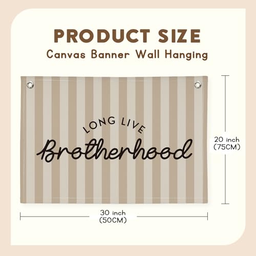 Image of Long Live Brotherhood Boys Room Decor,Brother Playroom Bedroom Wall Decor Hanging Flag Banners, Nursery Toddler Kids Room Decoration 30x20 boyroom