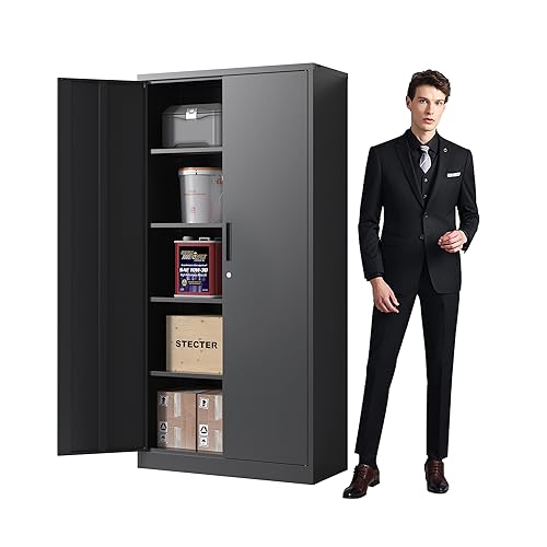 Image of Metal Storage Cabinet for Garage, Tool Cabinet, Utility Cabinet