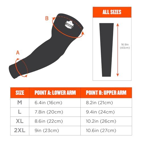 Image of Ergodyne Chill Its 6690 Cooling Arm Sleeves, Sized for Men and Women, UPF 50+ Sun Protection