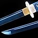 Wuton Katana Sword Real Razor Sharp Full Tang Real Samurai Sword 40.55inch 1060 High Carbon Steel Handmade Japanese Sword Blue Blade Display Collection Gift for Men