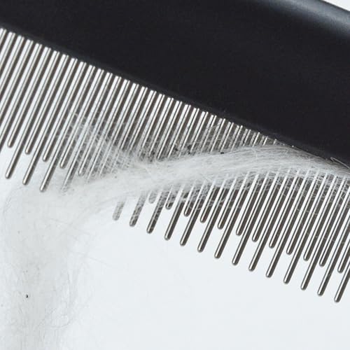 Läusekamm | Hundeläuse aus Edelstahl | Ergonomische Haustierpinsel für Rassen mit langen Haaren zum Entwirren des Badens