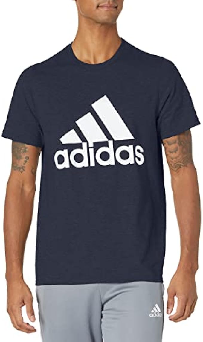 adidas 愛迪達 男款 Basic Badge Of Sport T 恤, Legend Ink, Small