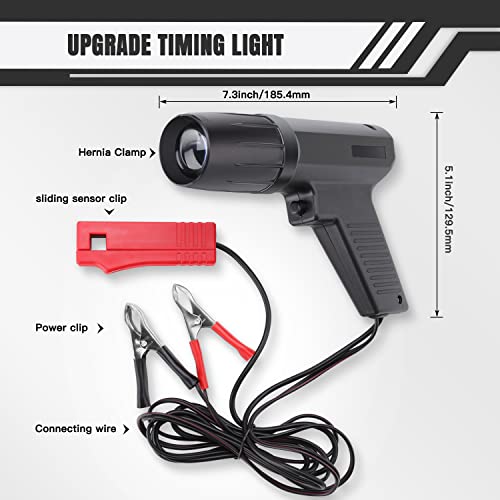 Roadgive 12V Engine Timing Light Strobe Lamp Inductive Petrol Ignition Timing Light Automotive Tool With Spark Plug Tester For Car Motorcycle Marine Lawnmower #TOP1
