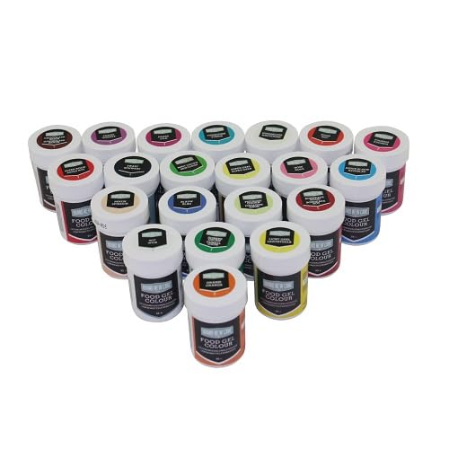 BrandNewCake® Colorant Gel Assortiment - Set de 21 x 35g - Colorant Alimentaire Comestible - Idéal pour la Pâtisserie