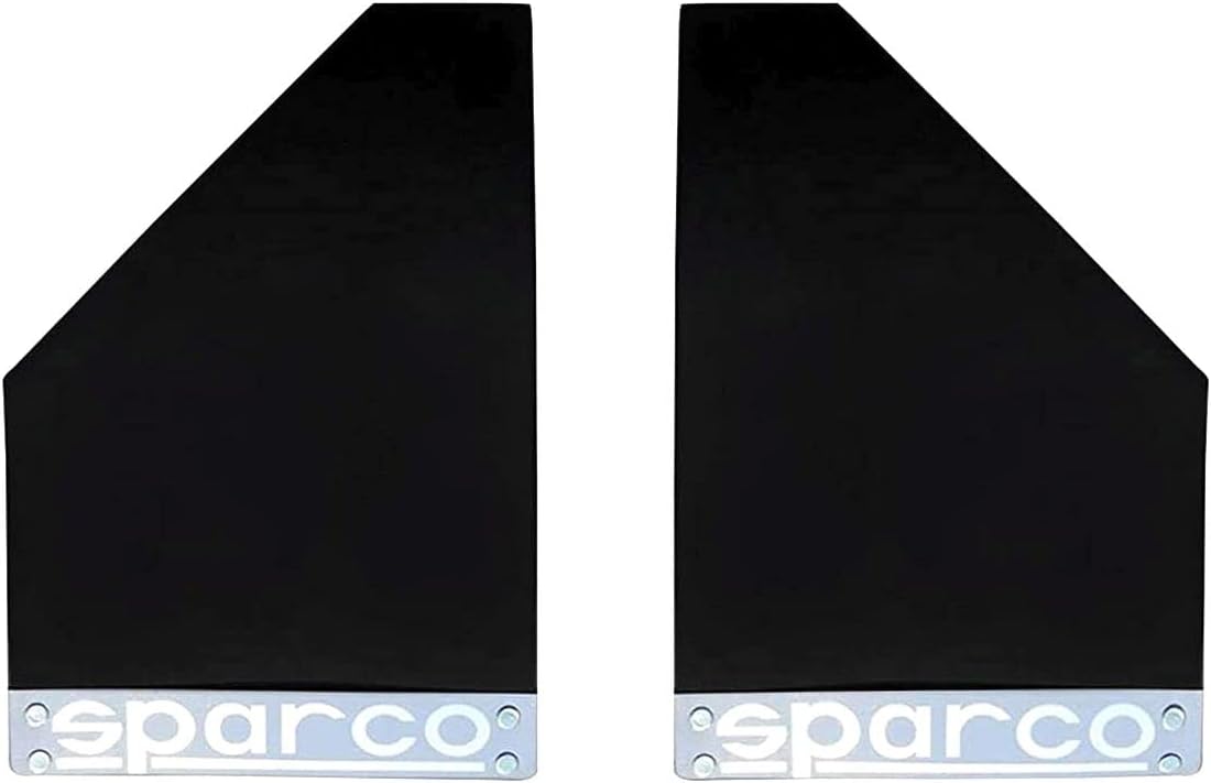 Adroitz Black Sparco Racing Style Rubberized Car Mudflaps For Eeco (Set of 2)