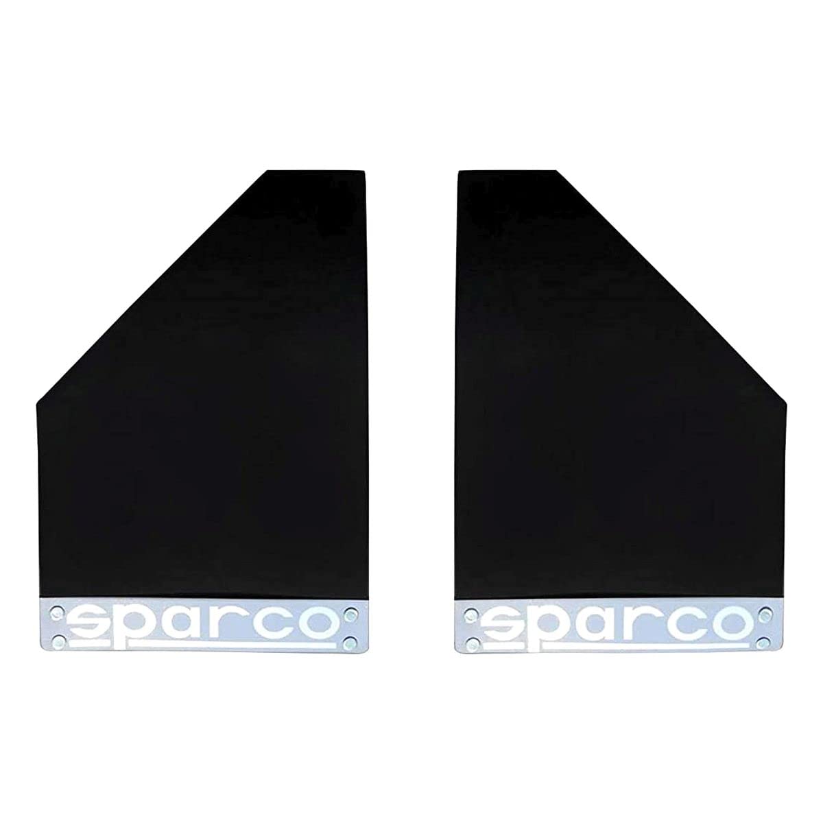 Adroitz Black Sparco Racing Style Rubberized Car Mudflaps For Eeco