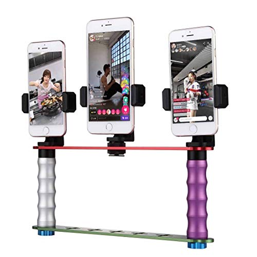 Support de diffusion smartphone LLD à triple clip pour vlogging stable - 4
