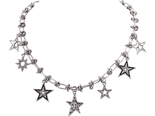 OJERRY Grunge Star Pendant Choker Stainless Steel Necklace Punk Y2K Aesthetic Jewelry for Girls Women