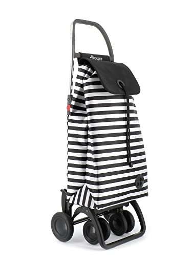 Carro Rolser I MAX Marina 4 Ruedas 2 Giratorias Plegable   Blanco y Negro