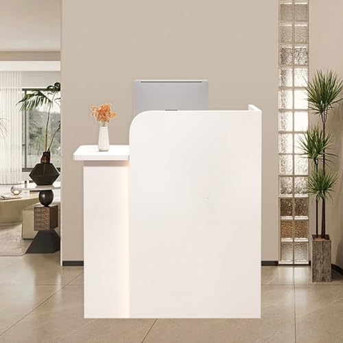 Mostrador Recepcion,Mostradores para Tiendas,Mostradores Recepcion,Mostrador Basic con Cajones,Recepciones Peluqueria,Mueble de Recepción,Balcao de Recepção,Mesa de Recepción de oficina(Wit,60X45X100C