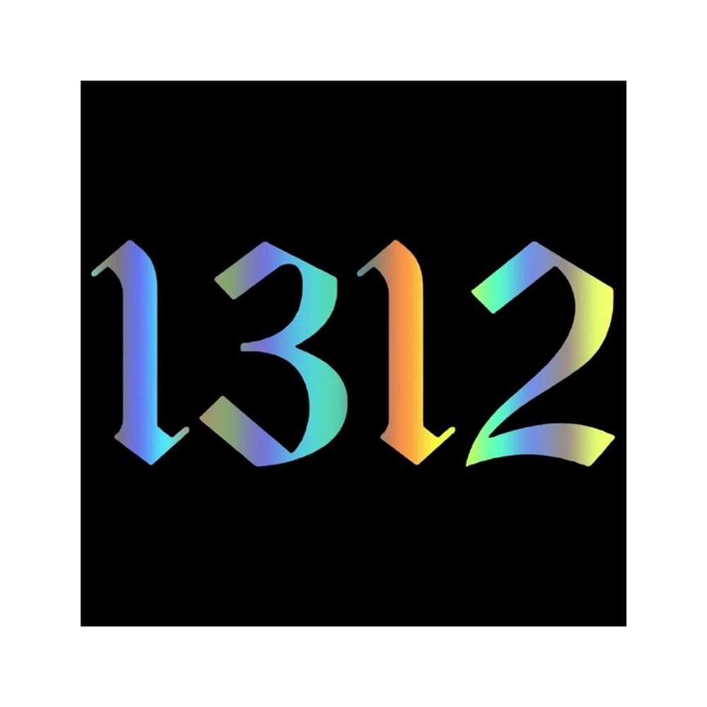 Vinyl Decal Number 1312 Car Sticker Waterproof Stickers On Truck Bumper Rear Window(Yellow)