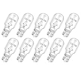NETEHA 10 Pack 12 Volt 7 Watt Low Voltage Wedge Base T5 Landscape Light Bulbs for Garden, Deck, Yard, Cabinet and Automotive