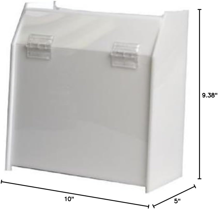 Clear-Ad - SBBL-596 - White Acrylic Ballot Box (5x9x6) with Lock - Plastic Container for Donation, Voting, Charity, Ballot, Survey, Raffle, Contests, Suggestions, Tips, Comments (Pack of 2)