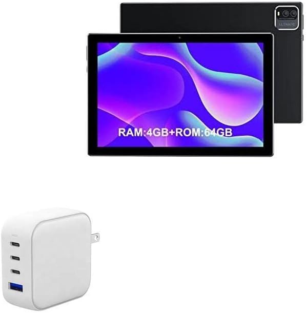 BoxWave Charger Compatible with YQSAVIOR Android 11 Tablet CP20 (10 in) - PD miniCube (100W), 100W 3 PD Port Wall Charger International - Winter White