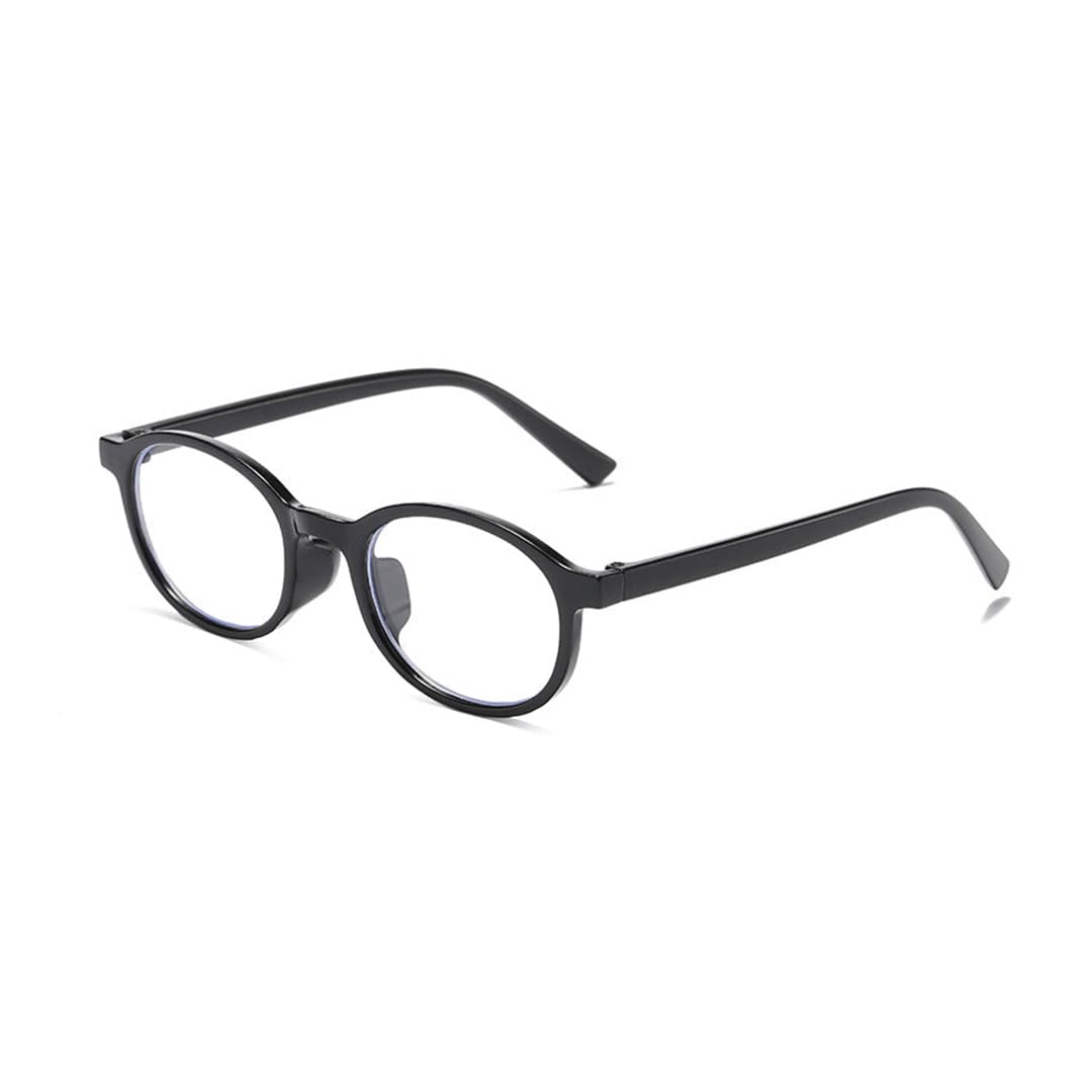 SYGA Children's Anti-Blue Light Glasses Retro Round Black Frame Cute Kids Suitable For Age 4 to 12 Years old