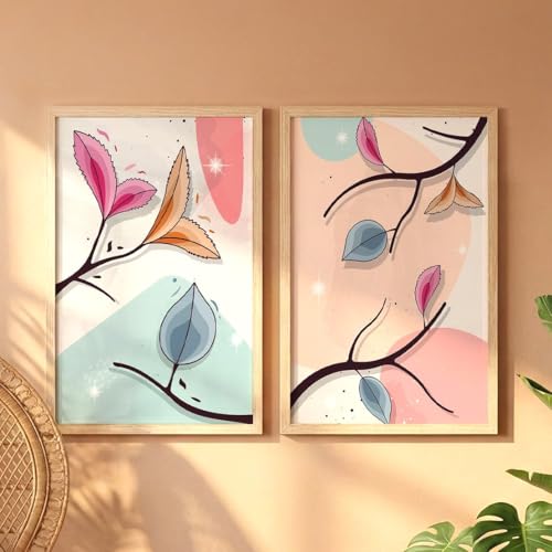 Image of NoWorries Wall paintings for home decoration (13x19inches) (Minimalist Art) Set of 2 Big frames (Art-8)