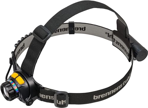 Brennenstuhl LuxPremium LED Akku CRI Kopflampe SL 350 AFT (350lm, IP44, wählbarer Lichtfarbe, LED Stirnlampe mit Sensor, bis zu 40h Leuchtdauer)