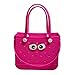 Lopqix Medium Rubber Beach Tote – 3 EVA Straps for Hand-Carry, Shoulder & Crossbody, Decor-Friendly, Ideal for Beach & Outdoors (Hot Pink)