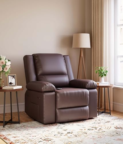 Image of GarveeHome Oversized Wide Power Lift Recliner Chair - Heat and Massage, Faux PU Leather, Adjustable Back and Legs, Electric Lift Chair Designed for The Elderly and People with Mobility impaired