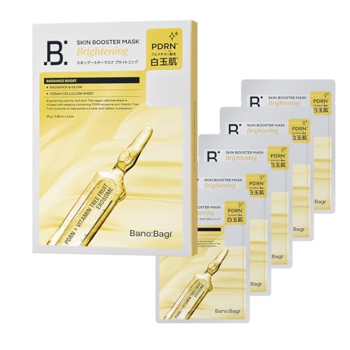 BANOBAGI バノバギ スキンブースターマスク 【ブライトニング 5枚】フェイスマスク スキンケア シートマスク パック マスク PDRN 低刺激 高保湿 栄養 乾燥 しっとり もっちり うるおい 弾力 韓国コスメ (BANOBAGI SKIN BOOSTER MASK Brightening 5枚)のサムネイル
