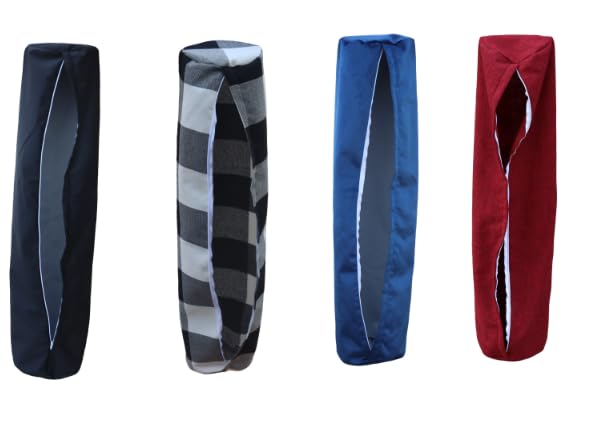 Custom Cervical Neck Roll Pillow Cover with Zipper，Round Body Pillow Cover，Cylinder Soft Bolster Pillowcases for Bedroom, Living Room （Pillow Case Only,90+Colors