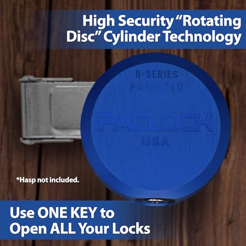 Image of PACLOCK's 8-Series Stepped-Back Puck, High Security Rotating Disc, Manufacturer-Controlled Key Assigning, Exclusive Key Number, U-Pick! Keyed Alike w / 1 Key, 304 Stainless Steel